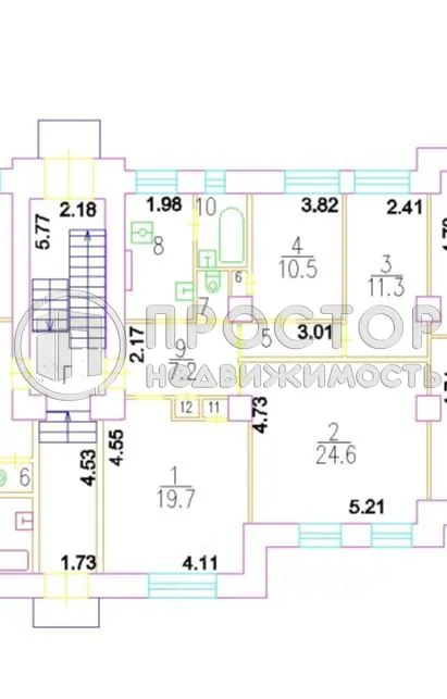 Комната, 10.5 м² - фото 9