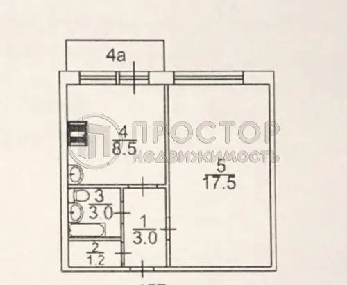 1-комнатная квартира, 33.2 м² - фото 26