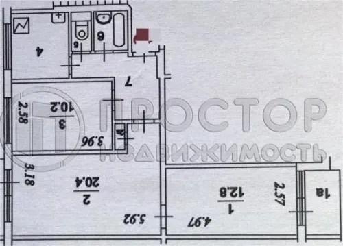 3-комнатная квартира, 60 м² - фото 21