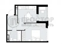 1-комнатная квартира, 33.7 м² - фото 25