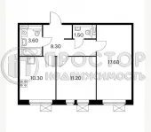 2-комнатная квартира, 53.3 м² - фото 15