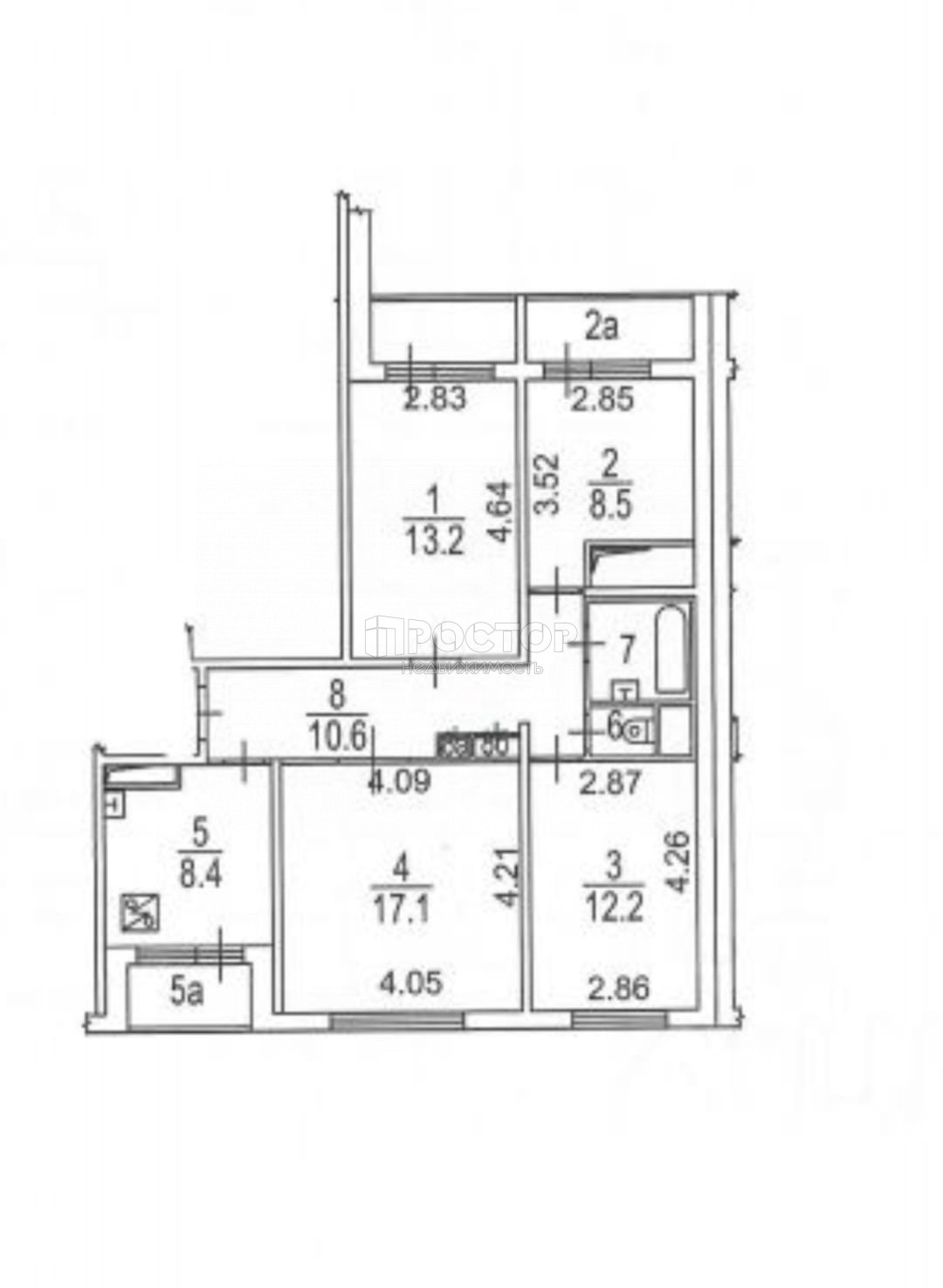 4-комнатная квартира, 78.8 м² - фото 22