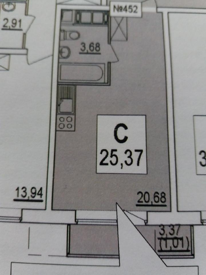 0-комнатная квартира, 25.4 м² - фото 6
