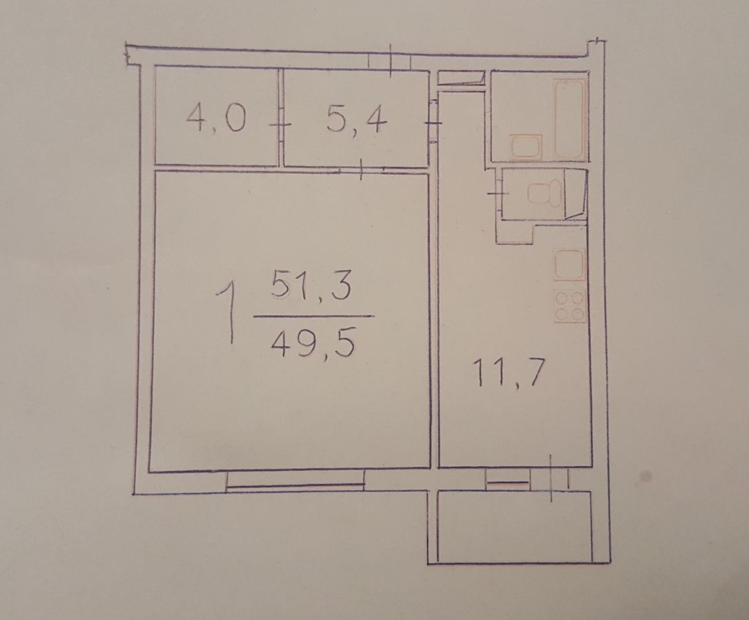 1-комнатная квартира, 50 м² - фото 6