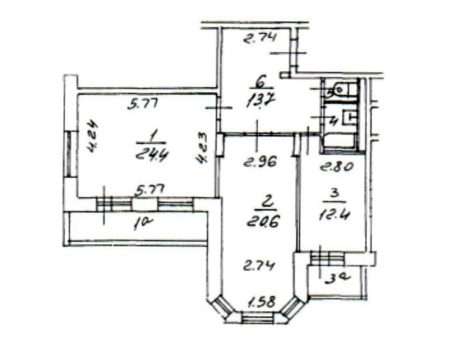 3-комнатная квартира, 85.1 м² - фото 4