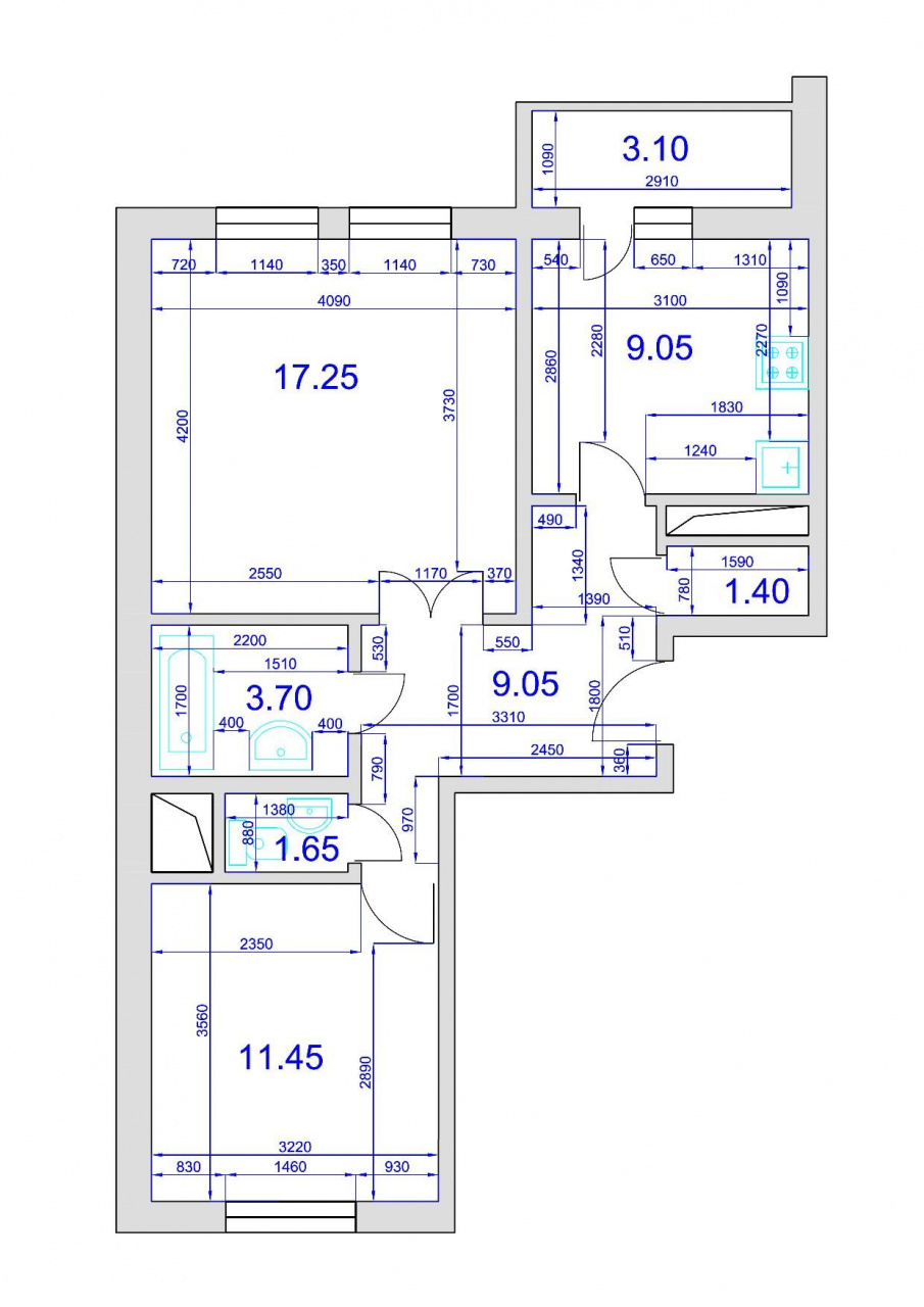 2-комнатная квартира, 55.4 м² - фото 10