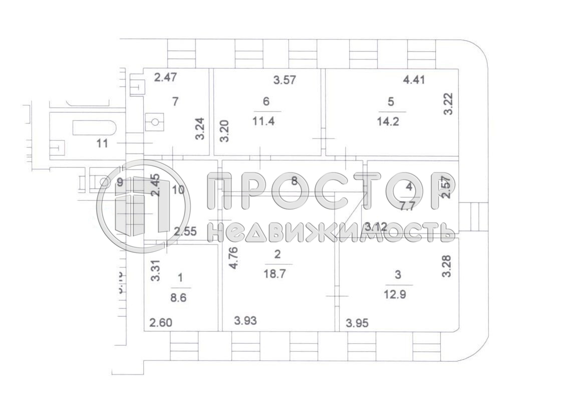 6-комнатная квартира, 97.7 м² - фото 2