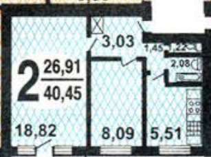 2-комнатная квартира, 47 м² - фото 9