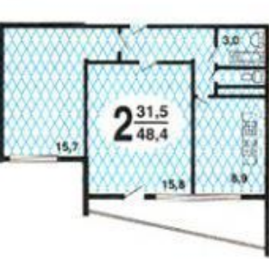 2-комнатная квартира, 51 м² - фото 5