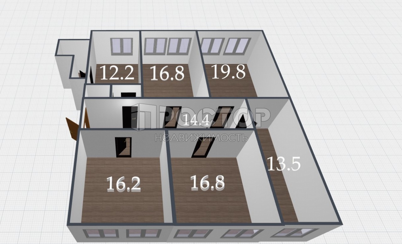 5-комнатная квартира, 117 м² - фото 6