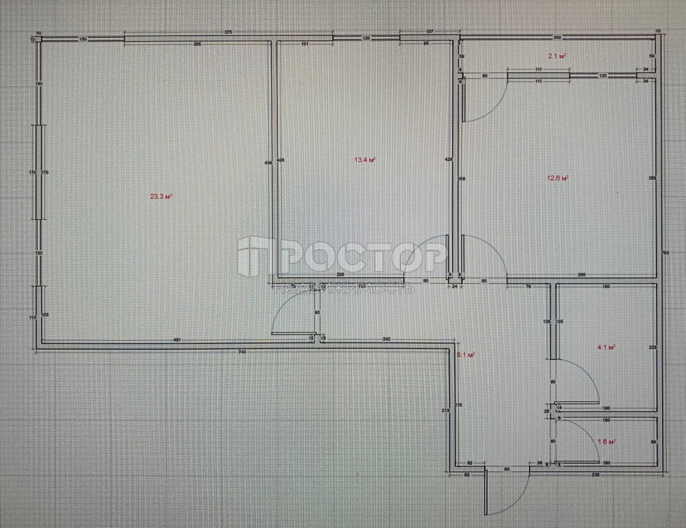 2-комнатная квартира, 60.7 м² - фото 17