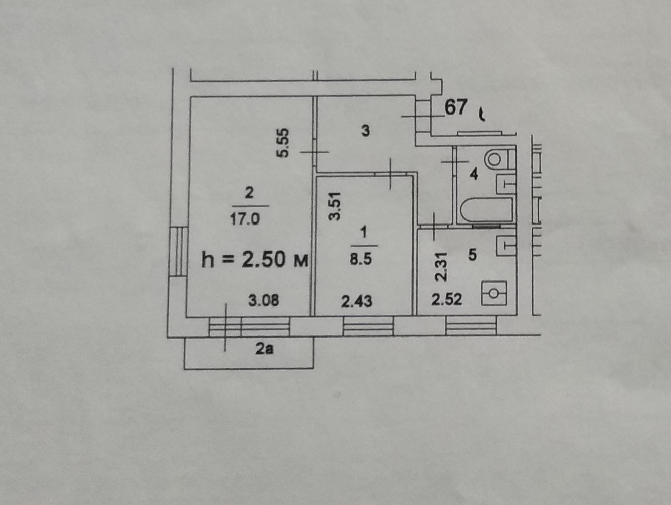 2-комнатная квартира, 42 м² - фото 5