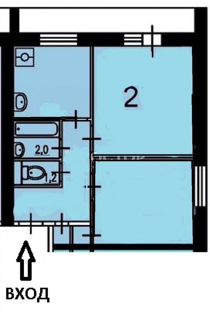 2-комнатная квартира, 37.2 м² - фото 7
