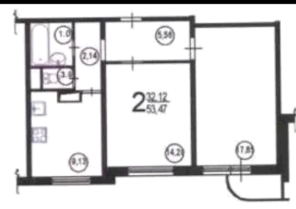 2-комнатная квартира, 53.2 м² - фото 9