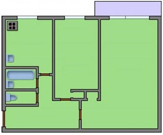 2-комнатная квартира, 42 м² - фото 3