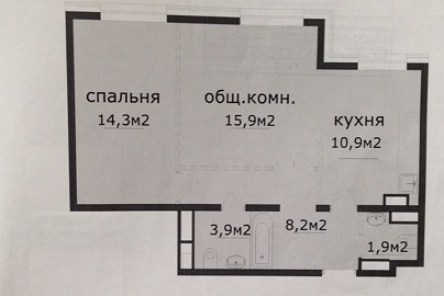 2-комнатная квартира, 55.1 м² - фото 13