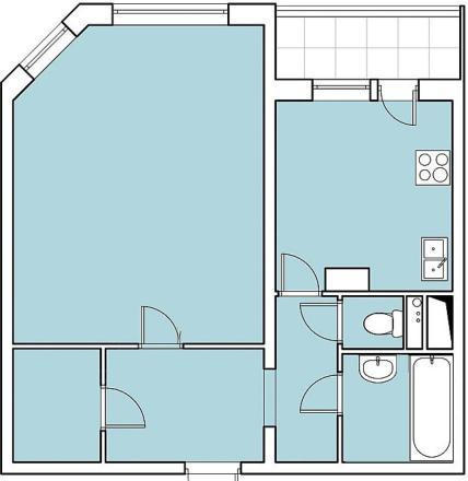 1-комнатная квартира, 43 м² - фото 5