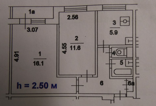 2-комнатная квартира, 43.6 м² - фото 6