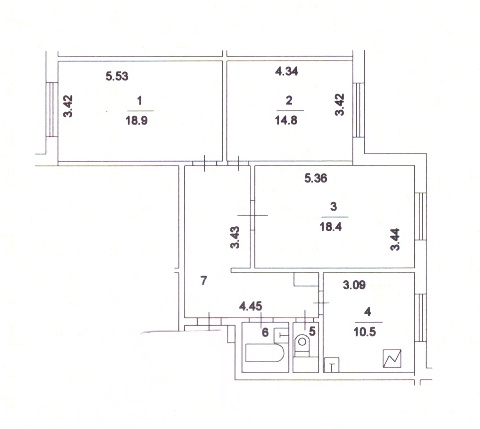 3-комнатная квартира, 81 м² - фото 13