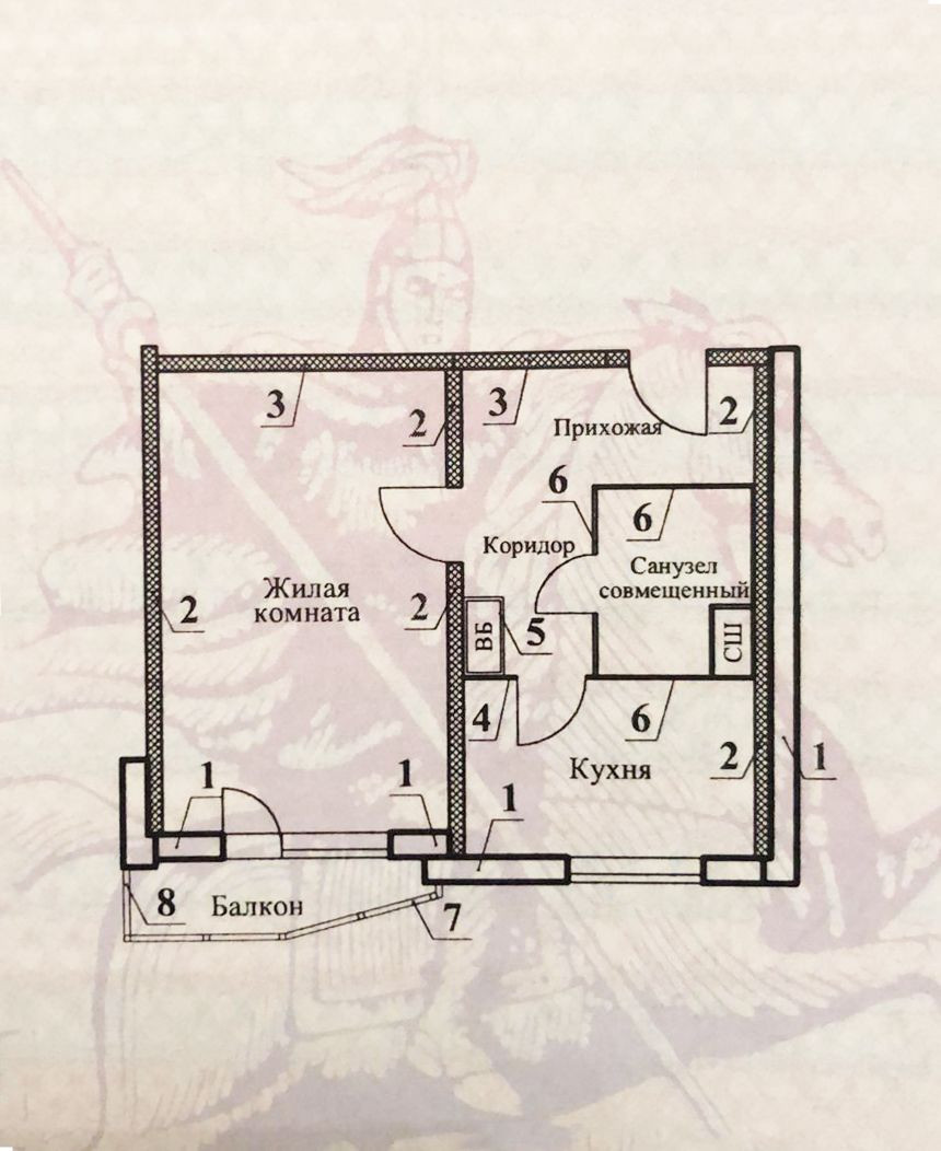 1-комнатная квартира, 36.7 м² - фото 13
