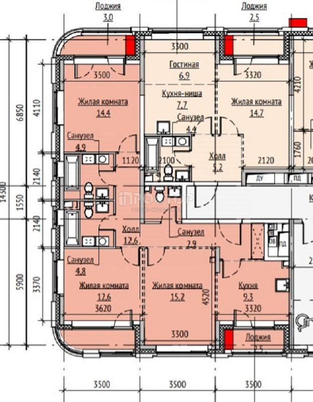 3-комнатная квартира, 81 м² - фото 12