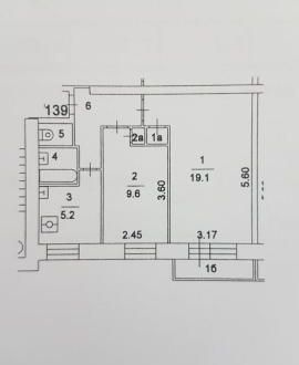 2-комнатная квартира, 42.1 м² - фото 2