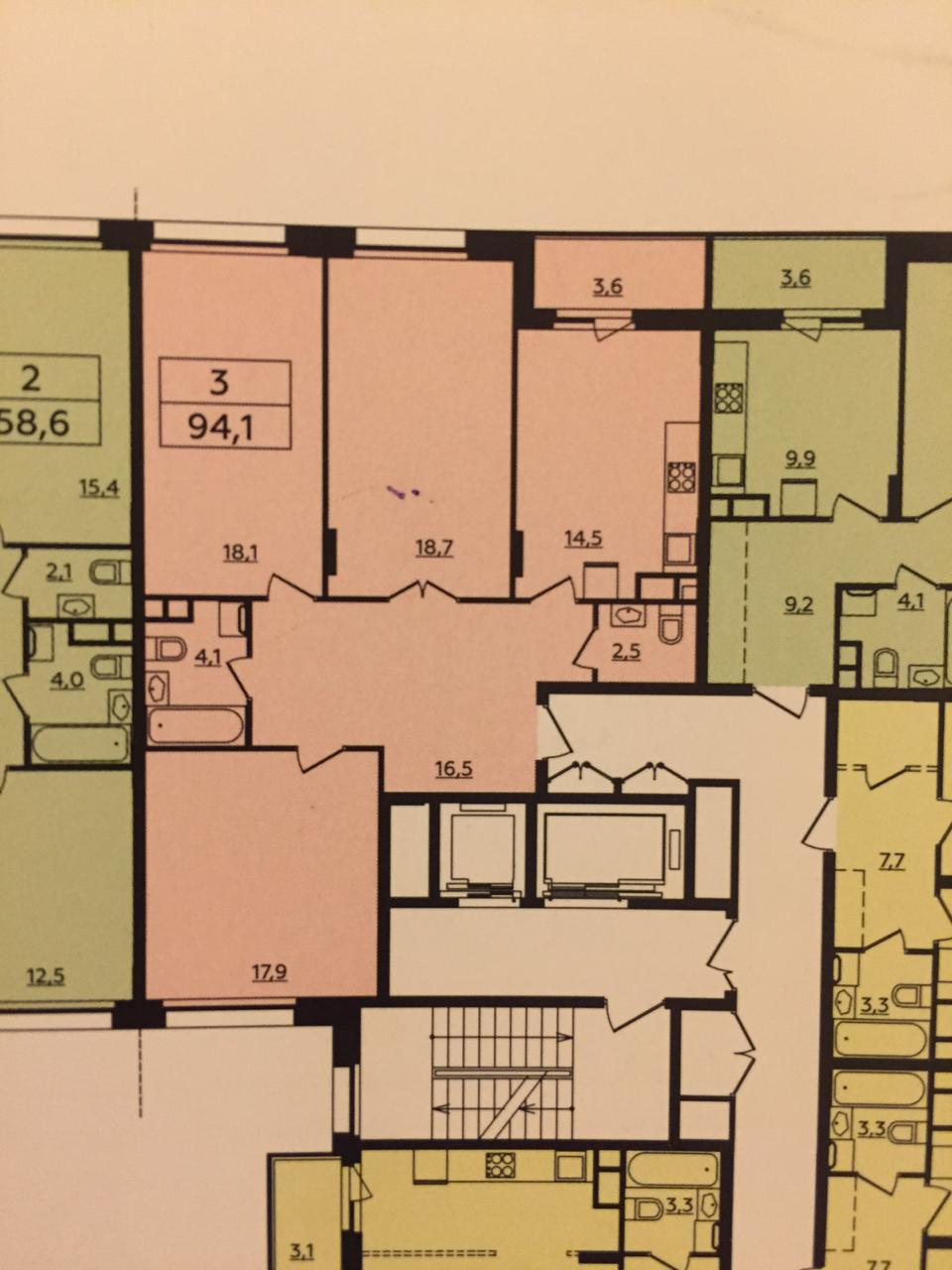 3-комнатная квартира, 94.2 м² - фото 6