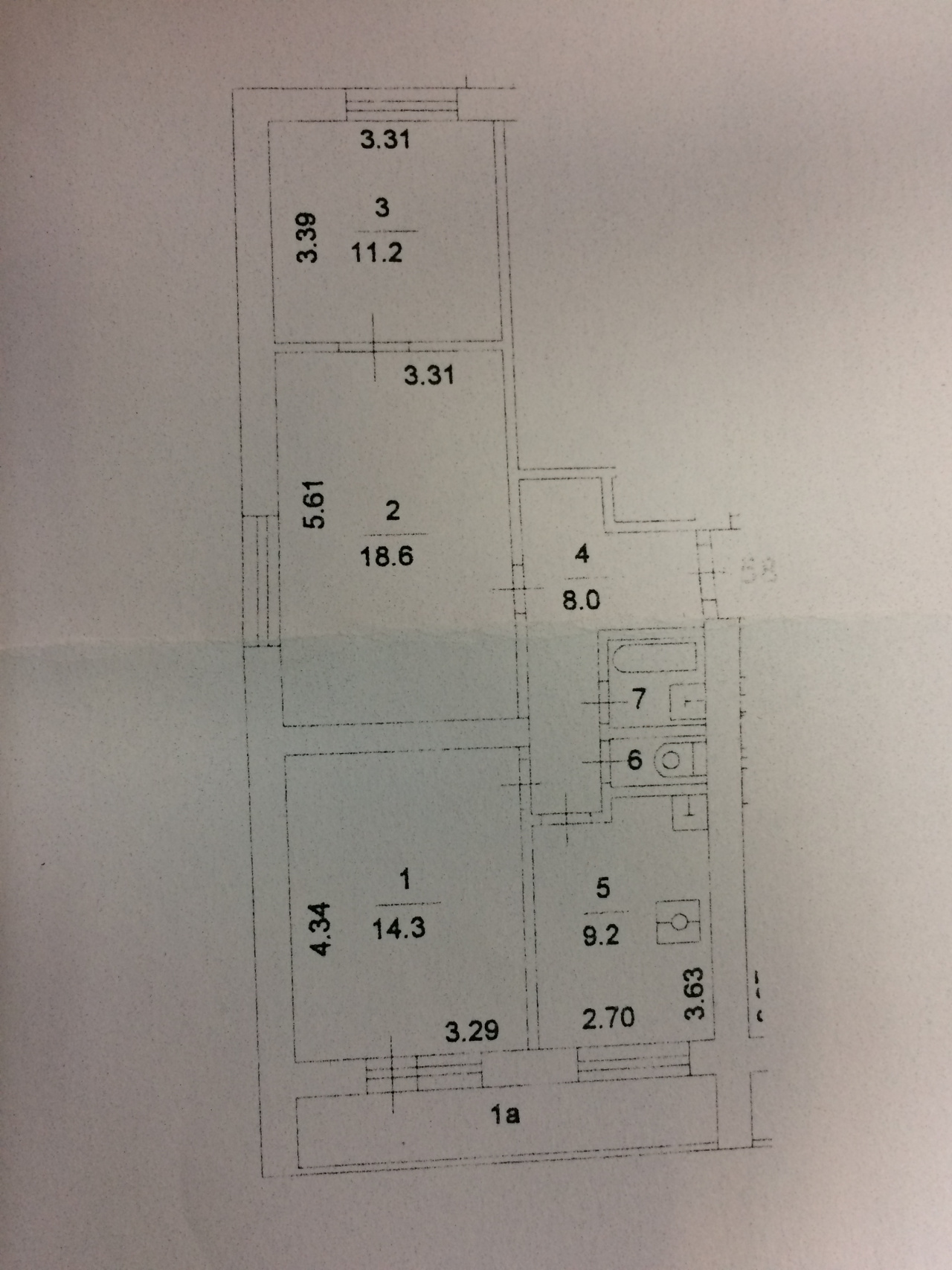 3-комнатная квартира, 65 м² - фото 14
