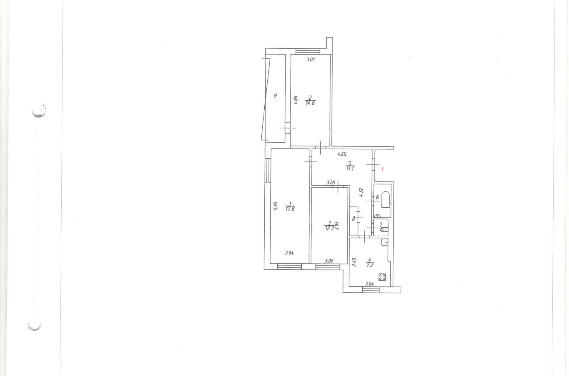 3-комнатная квартира, 71.5 м² - фото 8