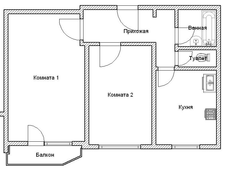 2-комнатная квартира, 54 м² - фото 11