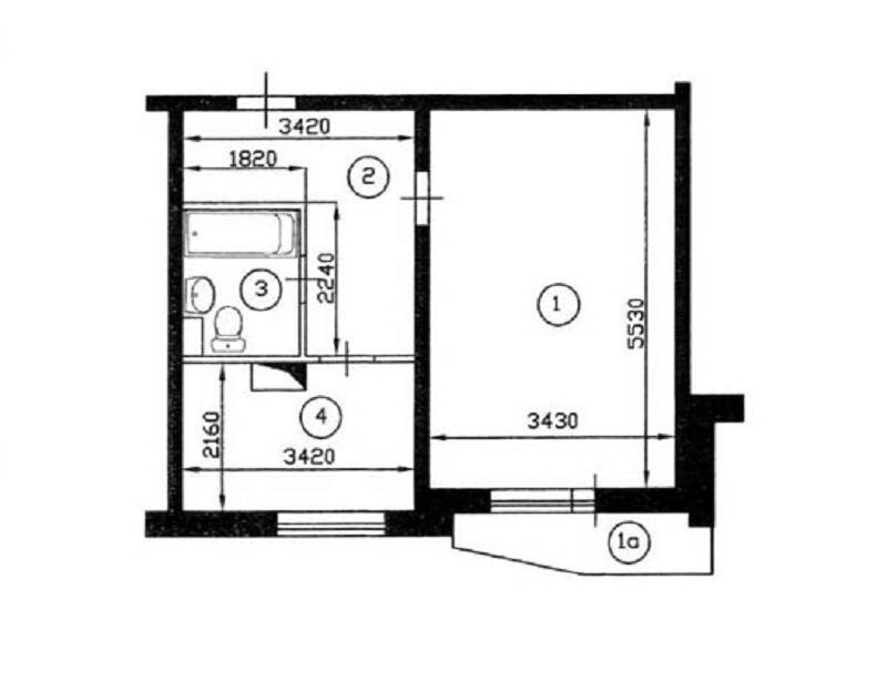 1-комнатная квартира, 39 м² - фото 11