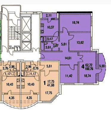 4-комнатная квартира, 101 м² - фото 18