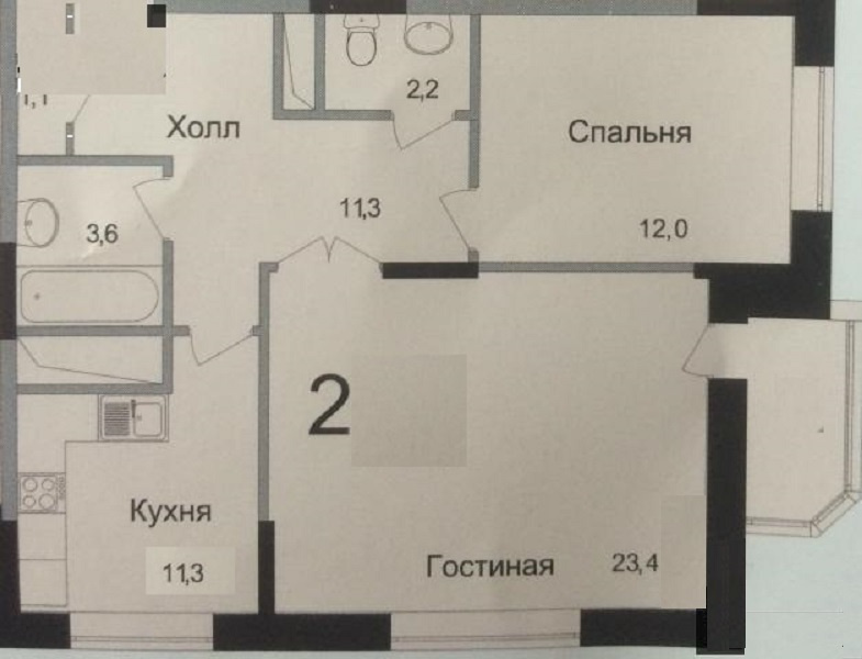2-комнатная квартира, 67 м² - фото 27