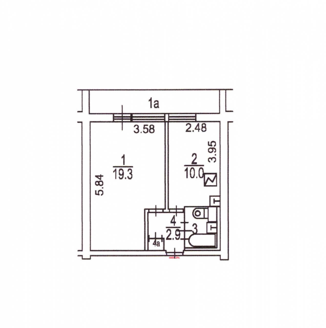 1-комнатная квартира, 37.6 м² - фото 6