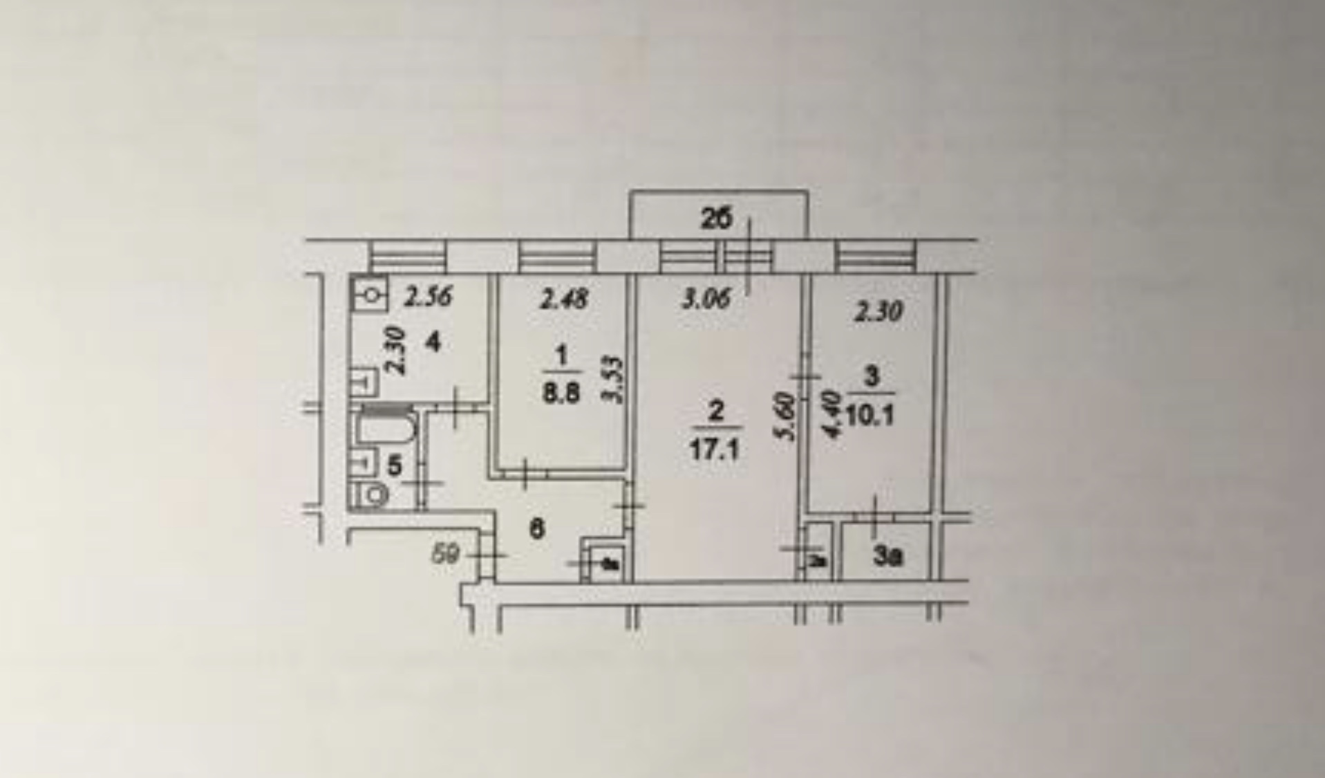 3-комнатная квартира, 54 м² - фото 11