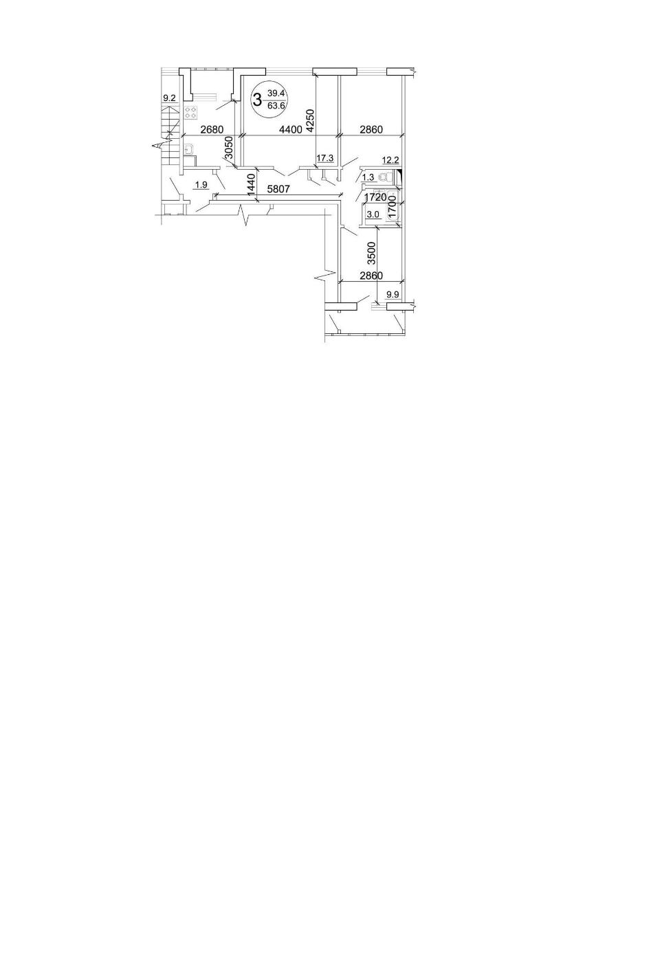 3-комнатная квартира, 61.1 м² - фото 20