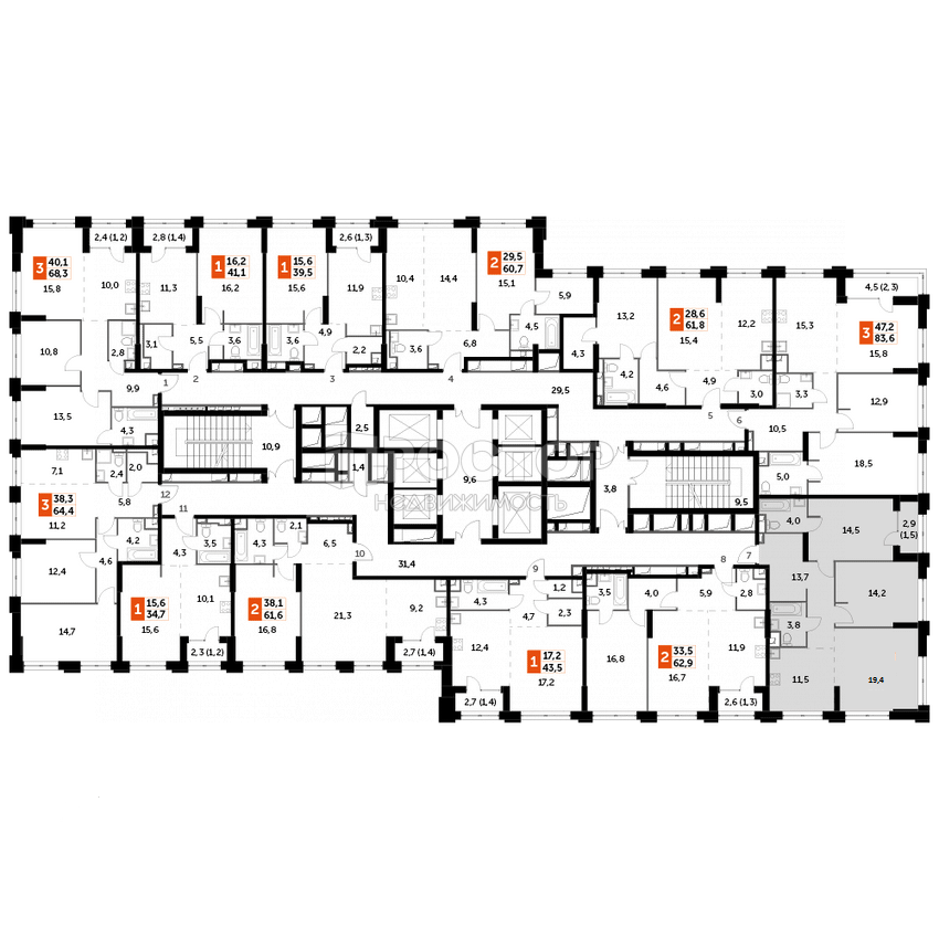 3-комнатная квартира, 82.6 м² - фото 9