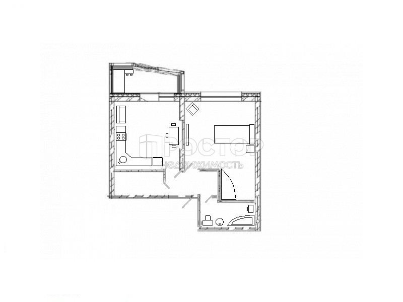 1-комнатная квартира, 43.2 м² - фото 25