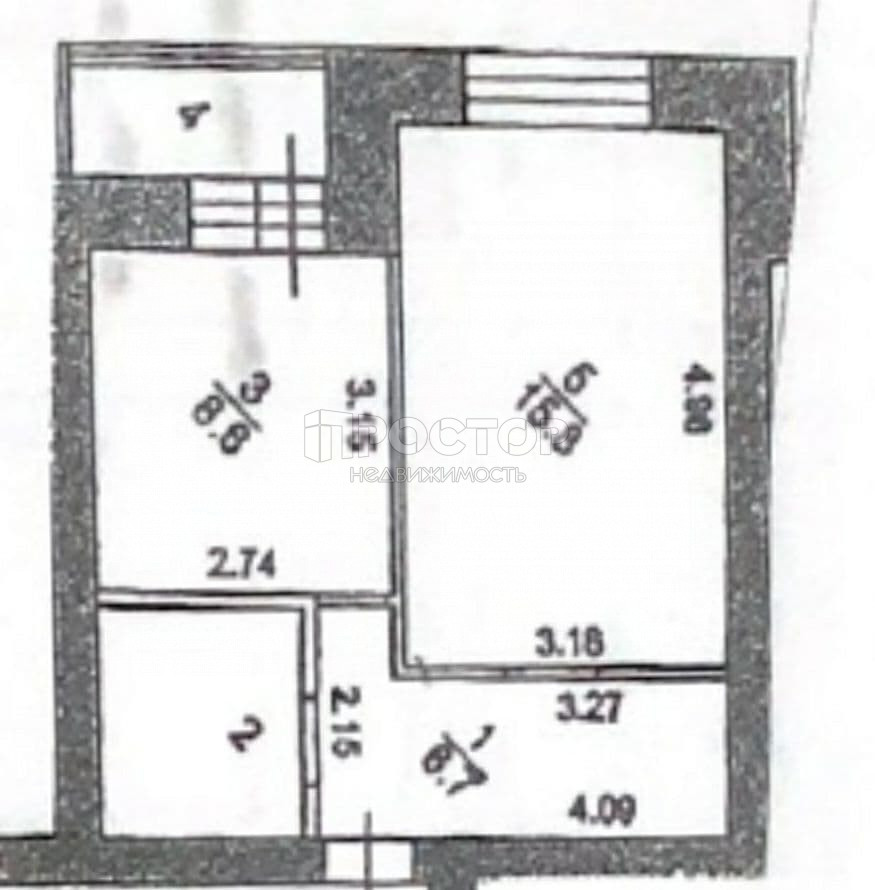 1-комнатная квартира, 36.1 м² - фото 16