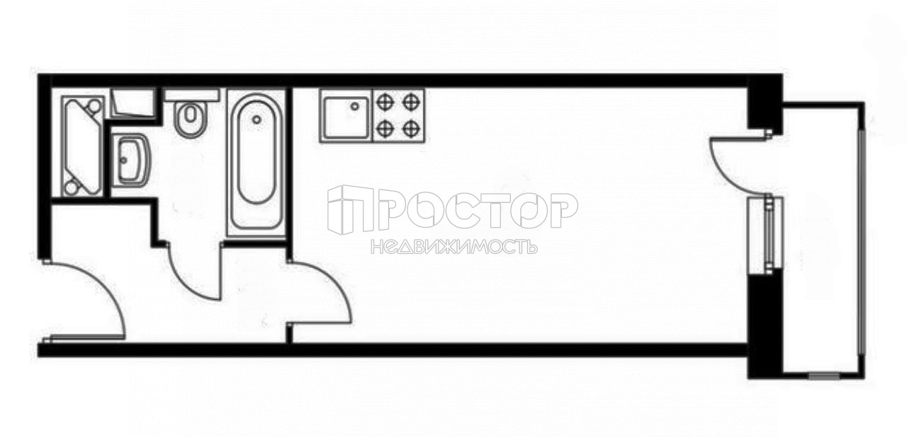 Студия, 25 м² - фото 8