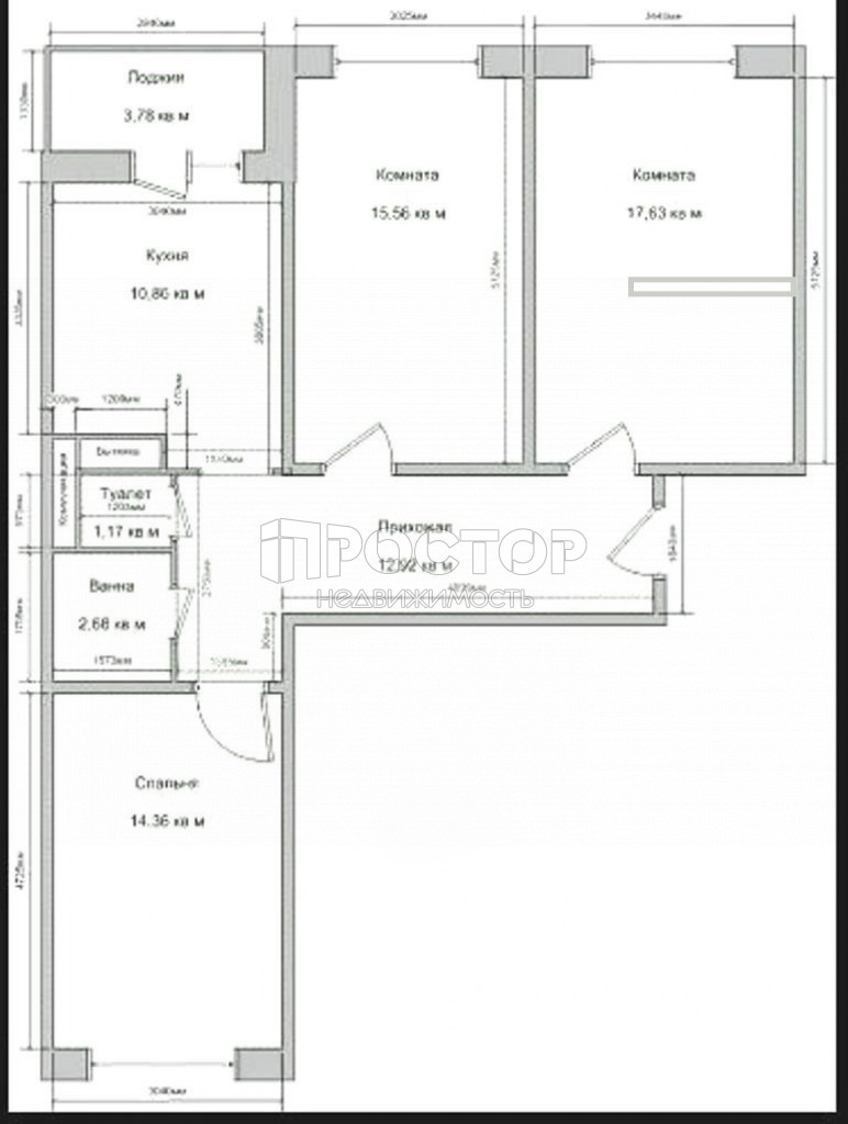 3-комнатная квартира, 80 м² - фото 22