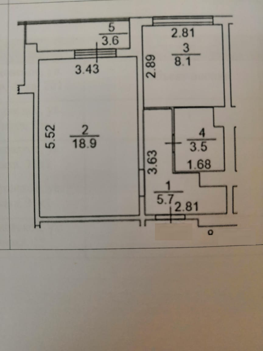 1-комнатная квартира, 38 м² - фото 18