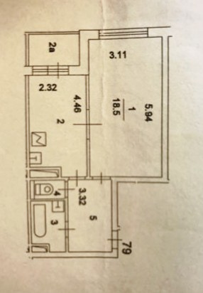 1-комнатная квартира, 39.8 м² - фото 2