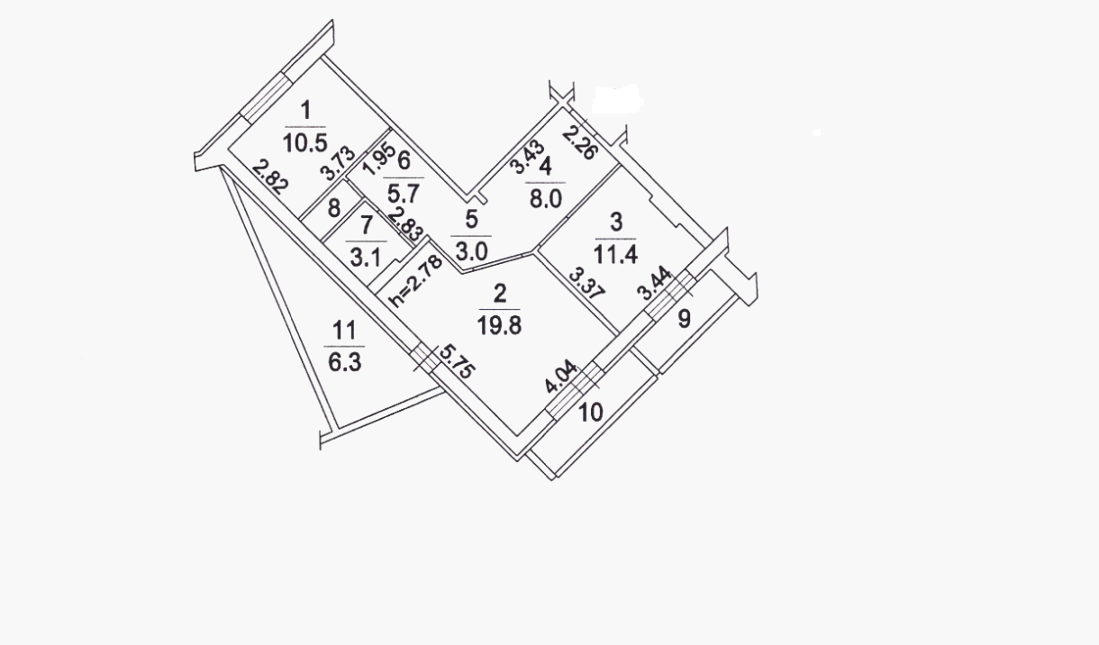 2-комнатная квартира, 73 м² - фото 11