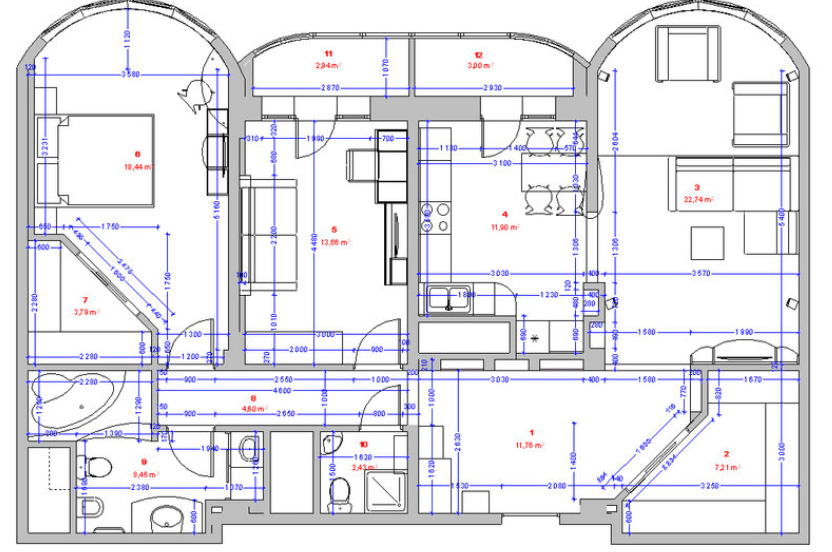 3-комнатная квартира, 108.4 м² - фото 21