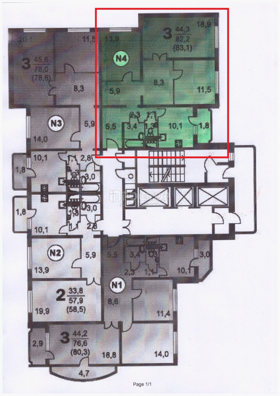 3-комнатная квартира, 82.3 м² - фото 35