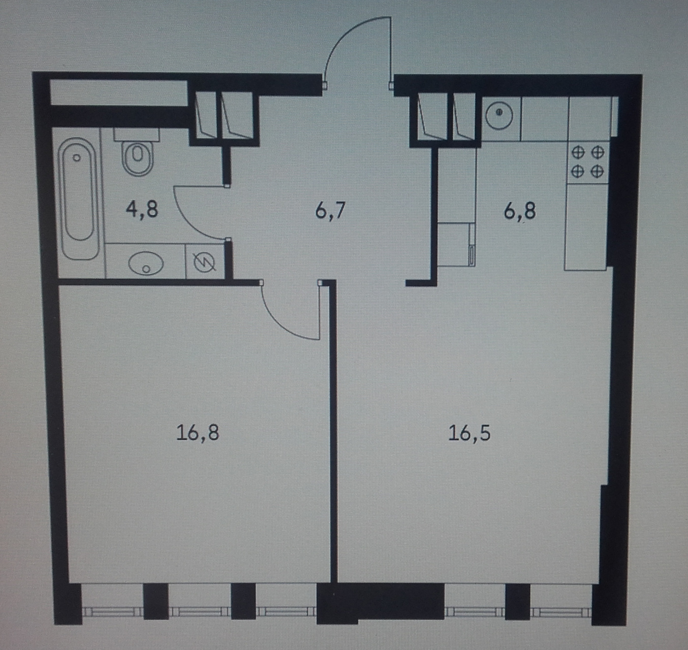 2-комнатная квартира, 51 м² - фото 5