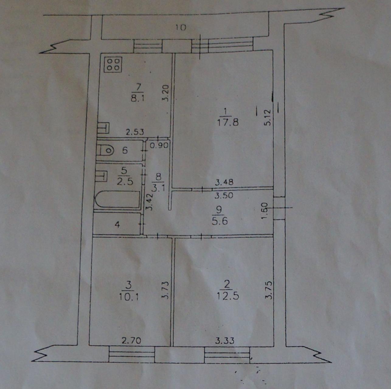 3-комнатная квартира, 65 м² - фото 17