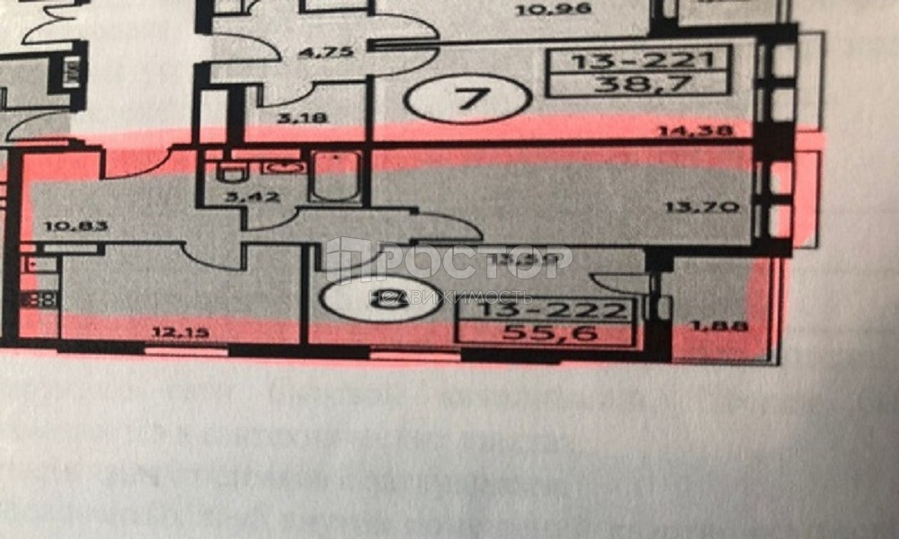 2-комнатная квартира, 57.9 м² - фото 14