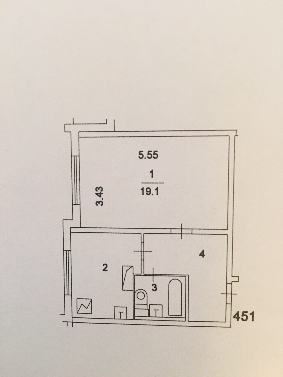 1-комнатная квартира, 38.1 м² - фото 9